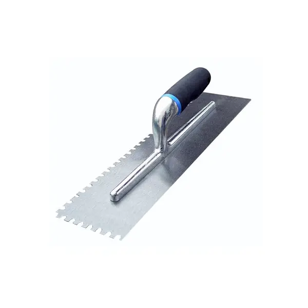 Bon Flexible Notch Trowel U 16" x 4", 1/4" x 1/4" x 1/4" Ease Grip Handle, 13-144