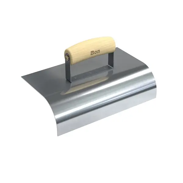 Bon High-Visibility Highway Curb Runner -10" x 5 3/4", 2 5/8" Lip 2" Radius Wood Wave Handle, 12-466