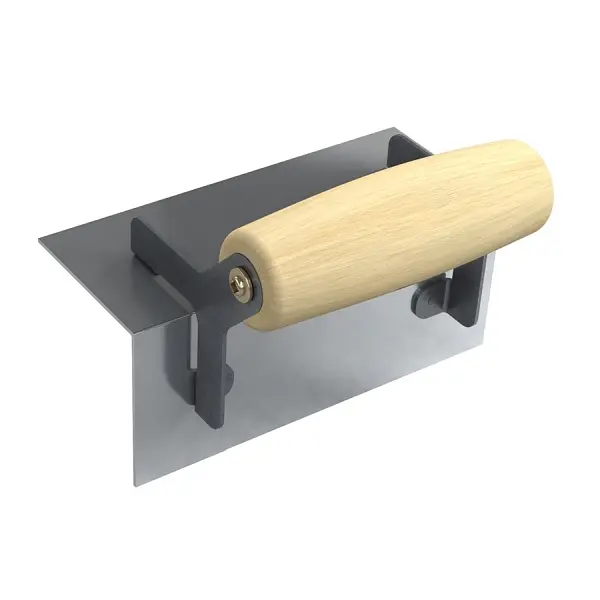 Bon Outside Step/Corner Tool, 6" x 2 1/2", Square Radius Wood Wave Handle, 12-511