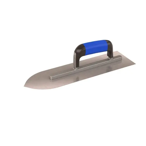 Bon Professional-Grade Pointed Front Trowel, 14" x 4" Ease Grip Handle, 13-523