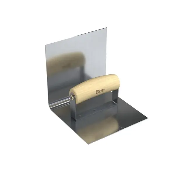 Bon Secure Stainless Tool Steel Base Tool, 6" x 6", 1/2" Radius 6" Lip Wood Wave Handle, 12-472