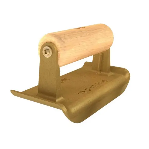 Bon Smooth Bronze Edger, 6" x 2 3/4", 1/4" Radius x 5/8" Lip Wood Handle, 12-580