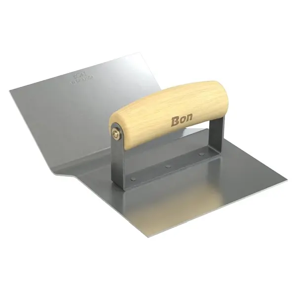 Bon Smooth-Operating Driveway Approach Tool, 9" x 6", 1/2" Radius Wood Wave Handle, 12-477