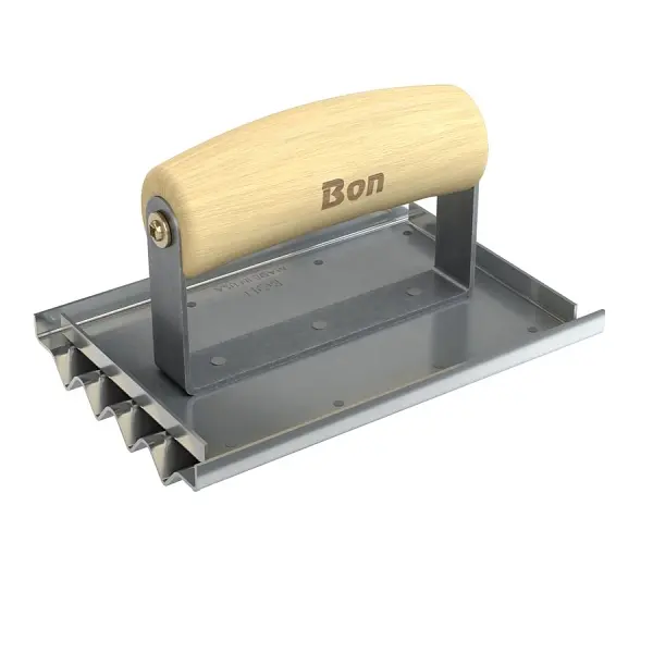Bon Solid Securety Step Groover, 6" x 4" Wood Wave Handle, 12-476