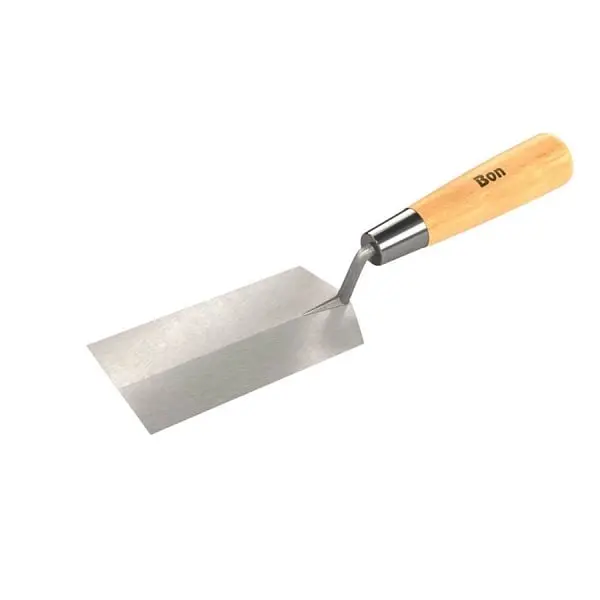 Bon Stainless Mild Steel Margin Trowel, 5" x 1 1/2" Wood Handle, 70-152