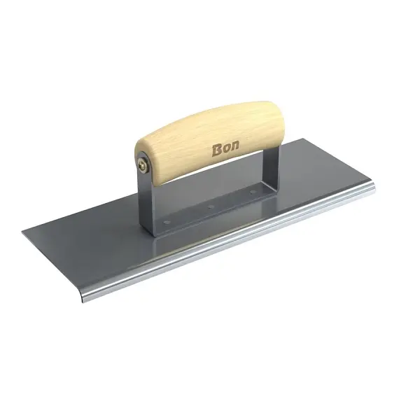 Bon Stainless Steel Sidewalk Edger, 10" x 3 1/2", 1/4" Radius 3/8" Depth, Wood Wave Handle, 12-458