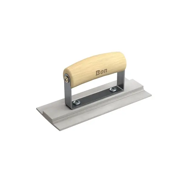 Bon Visible Formed Wall Magnesium Float, 7 1/2" x 3 1/8" Wood Wave Handle, 22-239