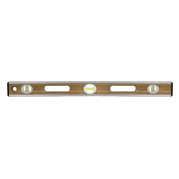 Bon Waterproof Bamboo Wood Level, Heavy Duty, 24" Aircraft Aluminum "I" Beam, 34-218