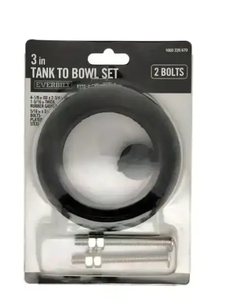EVERBILT 3 . Toilet Tank to Bowl Set Suits 3 . Flush Valve *DAMAGED BOX* Blue