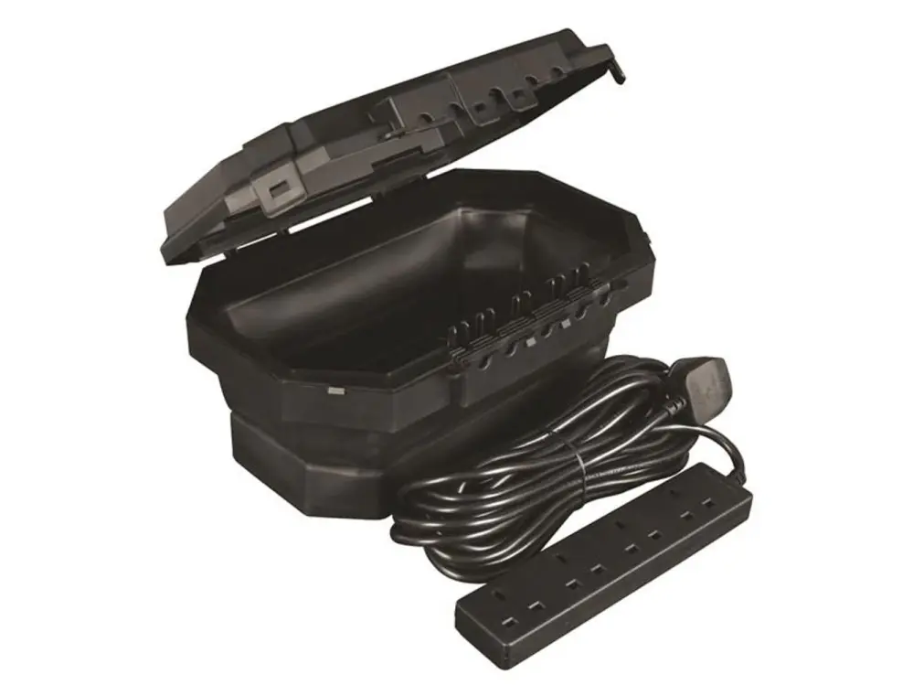 Masterplug Stowable Electrical Connection Box + Extension Lead 240V 4-Gang 13A 8M