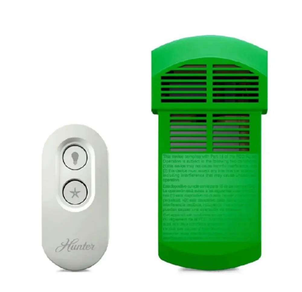 PVC Weatherproof Hunter Universal On/Off Damp Rated Ceiling Fan Remote Control Alabaster Damaged Box