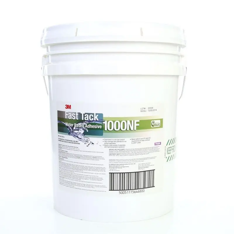 3M Fast Tack Water Based Adhesive 1000NF, Purple, 5 Gallon Pail, Quantity: 5, 7000046563