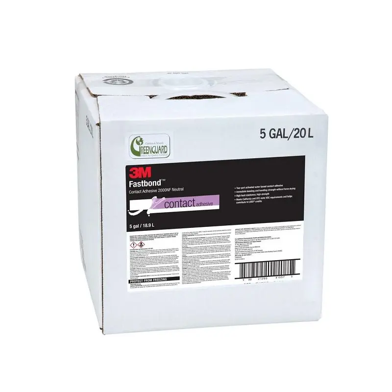 3M Fastbond Contact Adhesive 2000NF Neutral, 5 gal box, Quantity: 5, 7100092650
