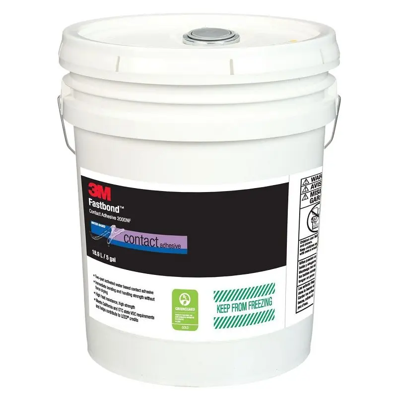 3M Fastbond Contact Adhesive 2000NF Neutral, 5 gal poly pail Pour Spout, Quantity: 5, 7000121398
