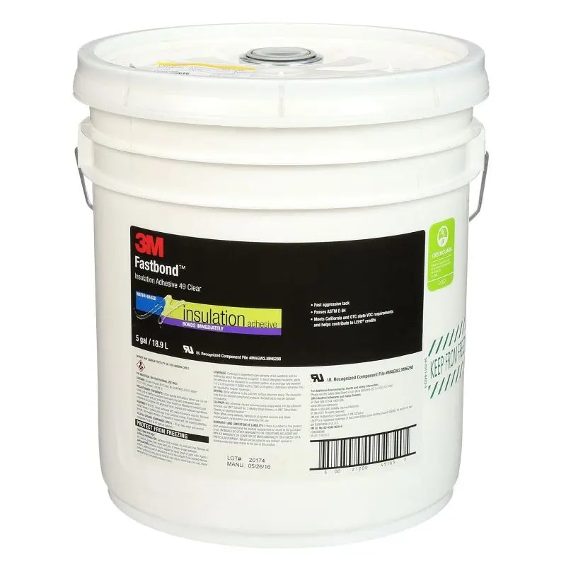 3M Fastbond Insulation Adhesive 49, 5 Gallon Pail, Quantity: 5, 7000046566