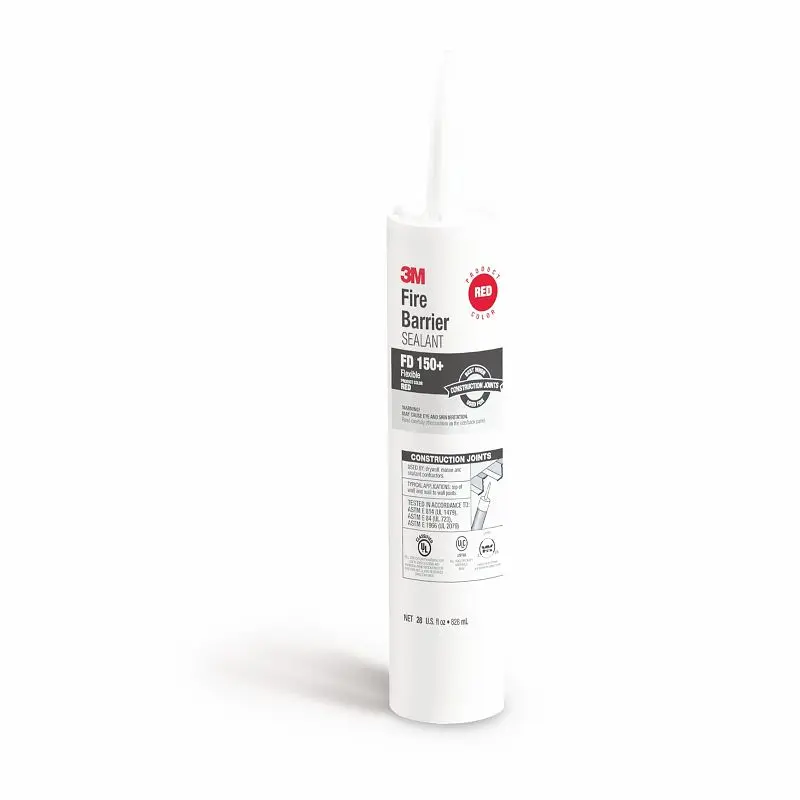 3M Fire Barrier Caulk FD 150+, Ruby, 28 fl. oz., Cartridge, Quantity: 6, 7010320536