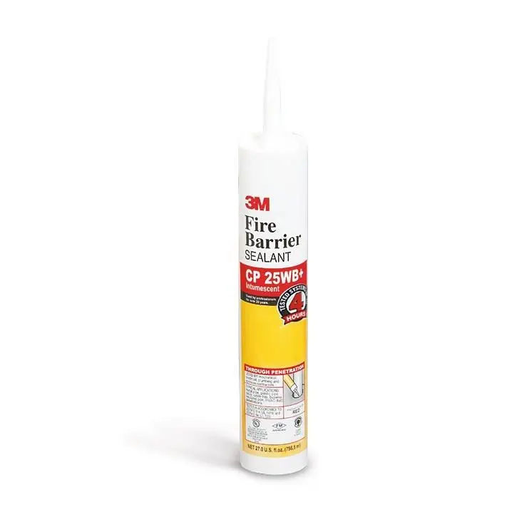 3M Fire Barrier Sealant CP 25WB+, 27 fl. oz., Cartridge, Quantity: 6, 7000059394
