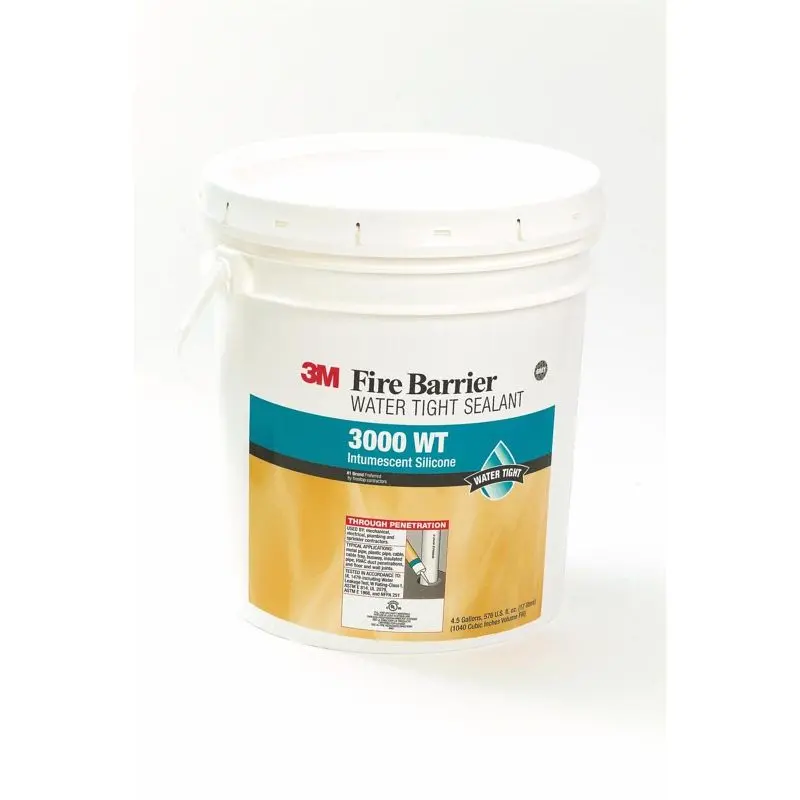 3M Fire Barrier Water Tight Silicone Sealant 3000 WT, 4.5 gallon, Pail, 7100006306