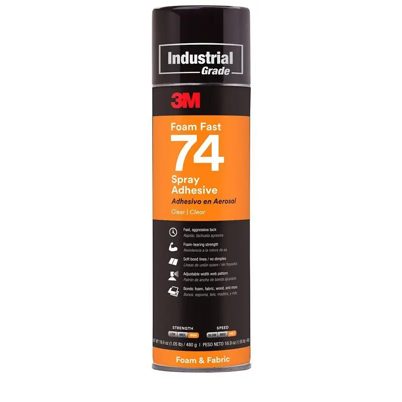 3M FoamFast 74 Spray Adhesive Crystal Clear, 24 oz, 7000121435