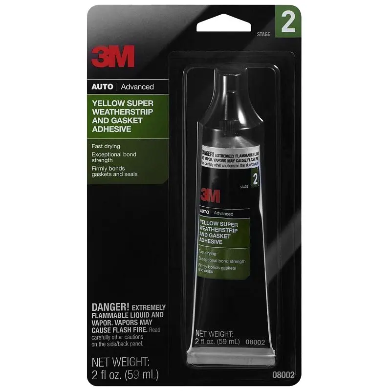 3M Golden Yellow Super Weatherstrip and Ginquireet Adhesive, 08002, 2 fl oz, Quantity: 12, 7010294865