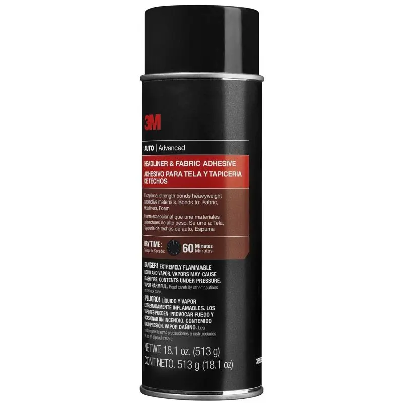 3M Headliner & Fabric Adhesive, 38808, 18.1 oz, Quantity: 4, 7100168738