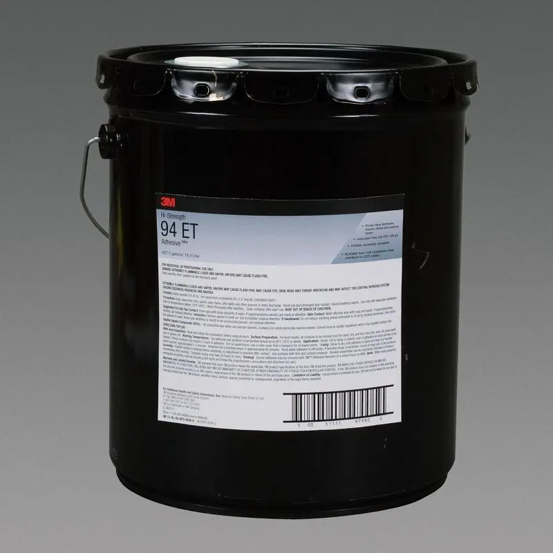 3M Hi-Durability 94 ET Adhesive Cherry Red, 5 Gallon Pail, Quantity: 5, 7100138383