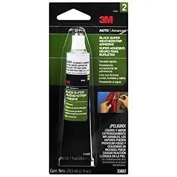 3M Jet Black Super Weatherstrip Adhesive, 03602, 1 oz, Quantity: 24, 7010362855