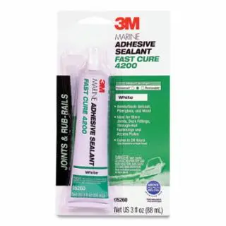 3M Marine Adhesive Sealant, 4200Fc, 3 Ounces, Tube, Pure White, 6 pack, 7000148282