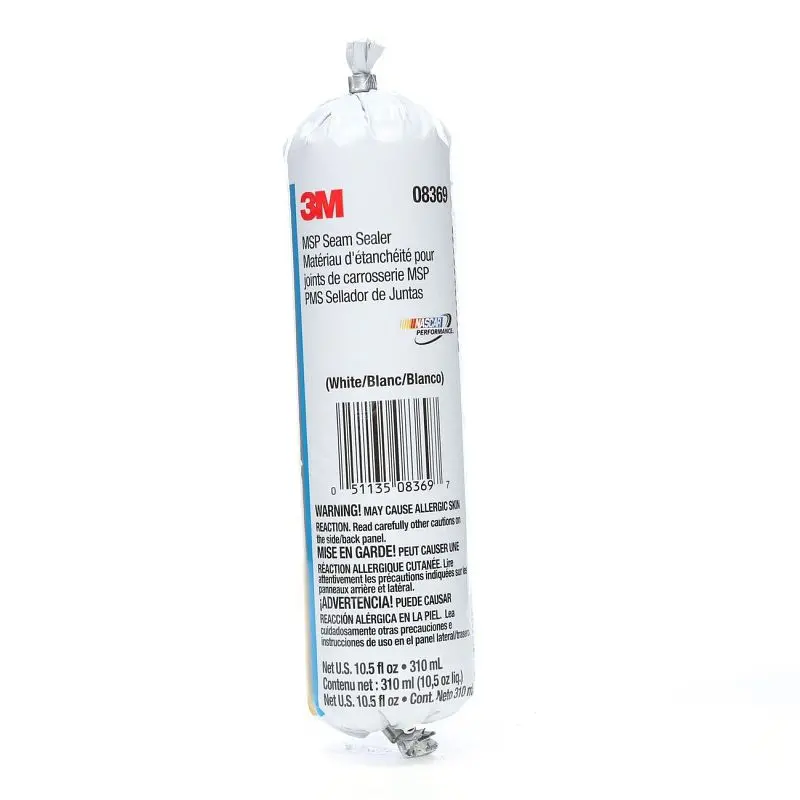 3M MSP Seam Sealer, 08369, Bright White, 310 ml Flexpack, Quantity: 6, 7000045483