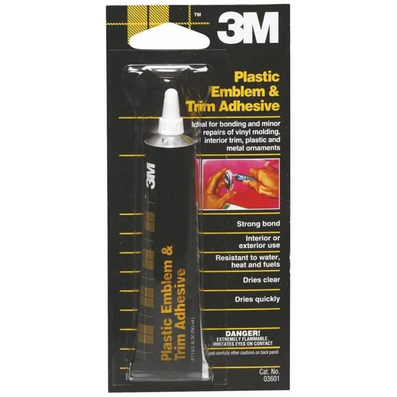 3M Nylon Emblem and Trim Adhesive, 03601, 1 fl oz, Quantity: 12, 7100045880