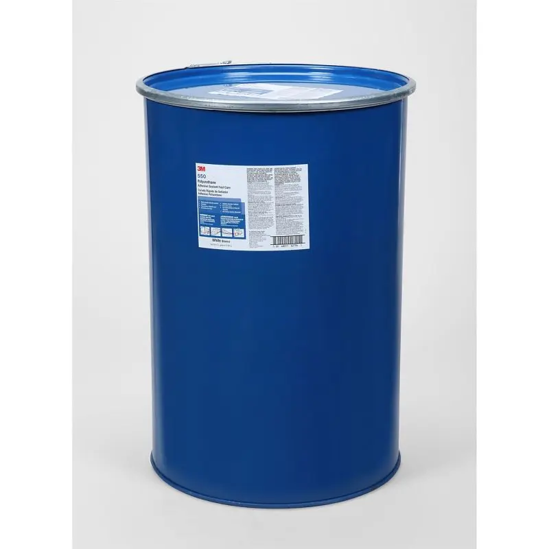 3M Polyurethane Adhesive Sealant 550 Fast Cure White, 50 Gallon Open Head Drum, Quantity: 4, 7100200227