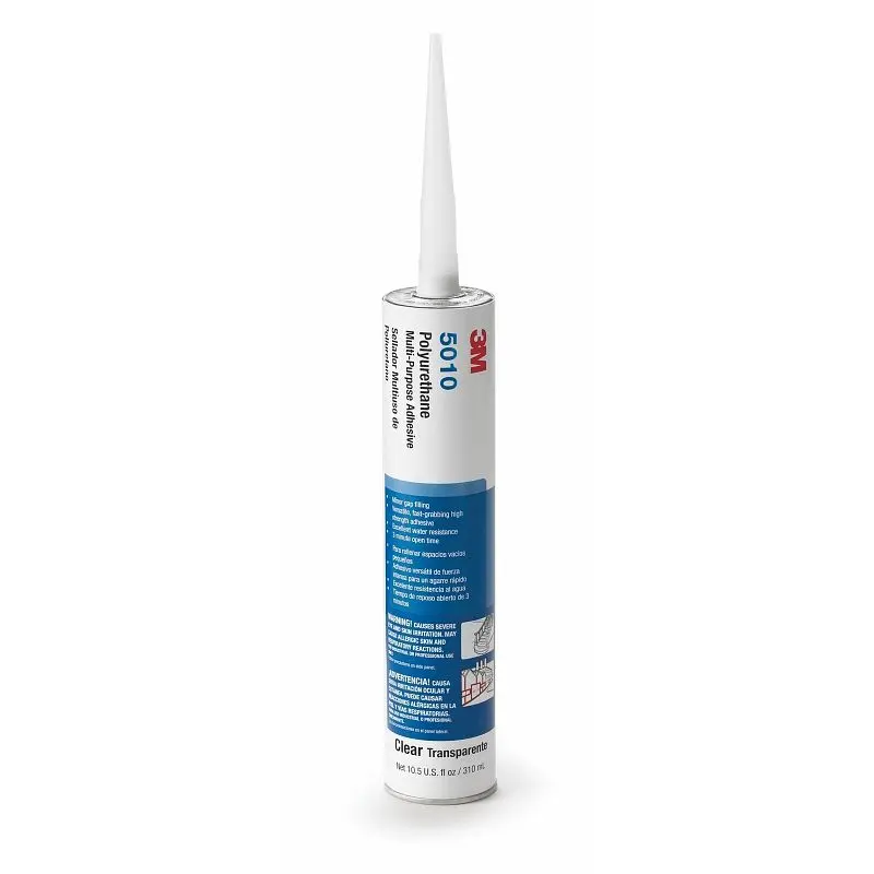 3M Polyurethane Multi-Purpose Adhesive 5010 Cream, 1/10 Gallon Cartridge, Quantity: 12, 7000046612