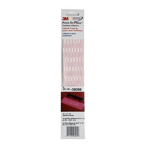 3M Press--Place Emblem Adhesive, 08069, 2 x 12 , 6 Collections per case, 7000045704