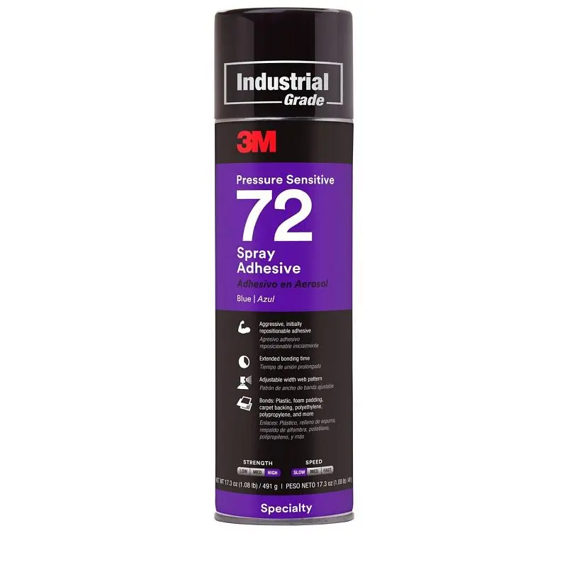 3M Pressure Sensitive Spray Adhesive 72 Blue, Quantity: 12, 7000046588