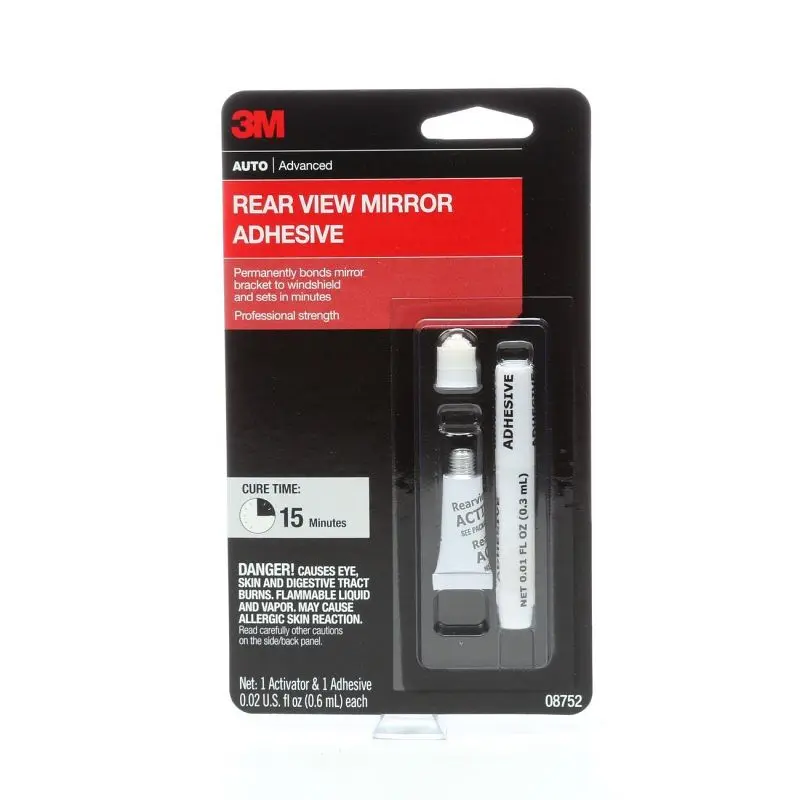 3M Rearview Mirror Adhesive, 08752, 0.02 fl oz, Quantity: 12, 7100019082