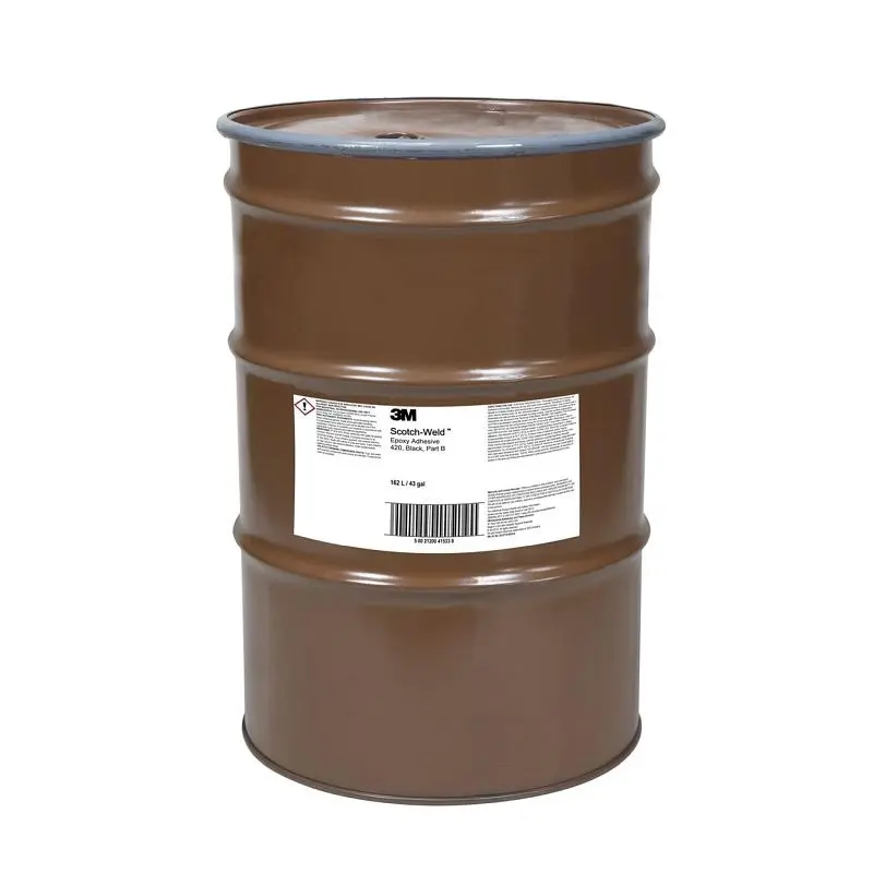 3M Scotch-Weld Epoxy Adhesive 420 Carbon Black Part B, 55 Gallon Open Head Drum, Quantity: 43, 7010309750