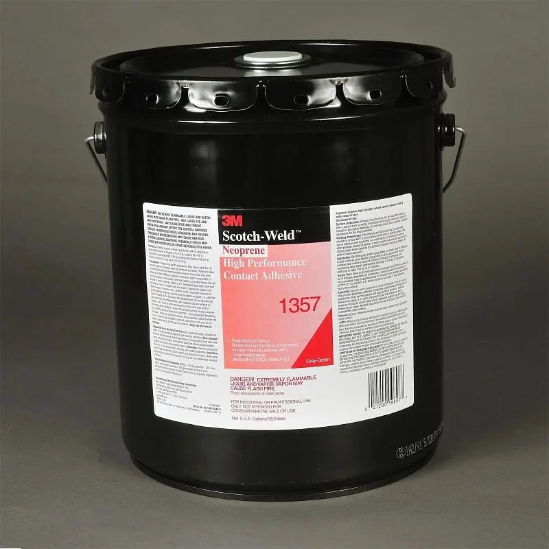 3M Scotch-Weld Neoprene High Executeance Contact Adhesive 1357 Gray-Green, 54 Gallon Open Head Drum, Quantity: 54, 7010309719