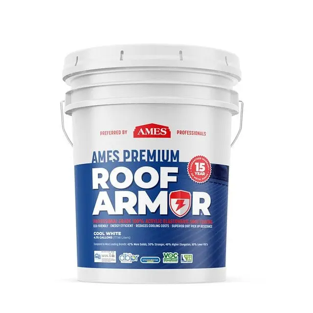 AMES Modern Ames Luxury Roof Armor 5 Gallon, Bright White, PRA5 Ames Research