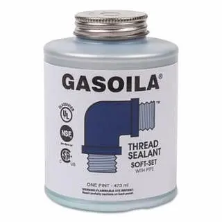 Gasoila Soft-Set Thread Sealant, 1 pt Brush Top Can, Cobalt/Green, 12/Case, SS16