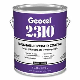 Geocel 2310 Tripolymer Brushable Repair Coating, 1 Gal, Can, Clear, 4 Each, GC65300