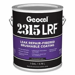 Geocel 2315LRF Leak Repair-Fibered Brushable Coating, 1 Gal, Can, Clear, 4 Count, GC69200