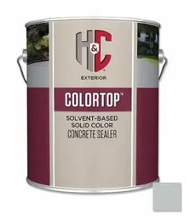 H&C Colortop Solvent-Based Wet Look Concrete Sealer, Gull Gray, 5 Gal Per Pail, 10.100085-20