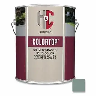 H&C Colortop Solvent-Based Wet Look Concrete Sealer, Pearl Grey, 5 Gal Per Pail, 10.100115-20
