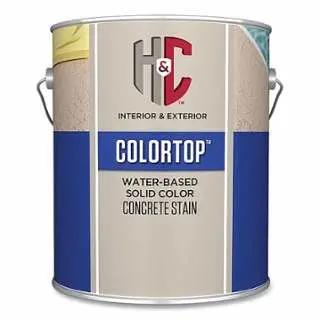 H&C Colortop Water-Based Concrete Stain, 1 Gal, Can, Tint Base Ultradeep, 4 Pieces, 20.103214-16