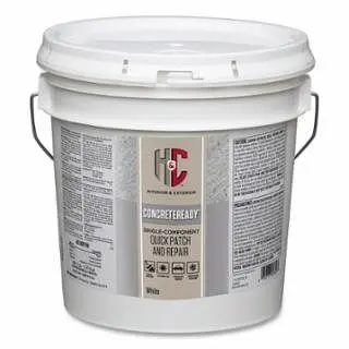 H&C Concreteready Single-Component Quick Patch, 1 Gal, Pail, White, 4 Pieces, 60.100709-99