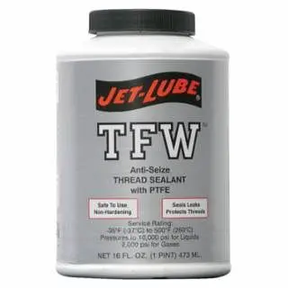 Jet-Lube TFW Multi-Purpose Thread Sealants, 1 pt Can, White, 24004