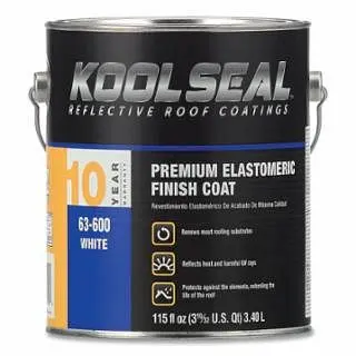 Kool Easy-Install Seal Luxury 10 Year Elastomeric Roof Coating, 1 Gal, Pail, White, 4 Pieces, KS0063600-16 Kool Seal