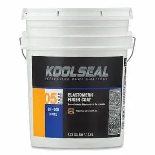 Kool Regular Seal 5 Year Elastomeric Finish Coating, White, 5 Gal Per Pail, KS0063000-20 Kool Seal