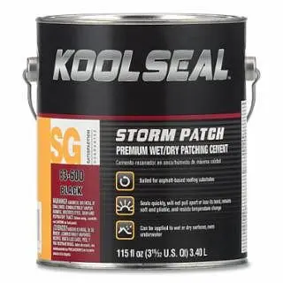 Kool Robust Seal Luxury Wet/Dry Patching Cement, 1 Gal, Can, Ebony, 4 Pieces, KS0083600-16 Kool Seal