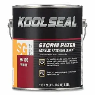 Kool Seal Storm Patch Acrylic Patching Cement, 1 Gal, Can, White, 4 Pieces, KS0085100-16